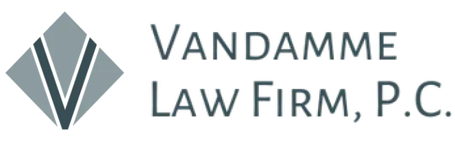 A logo for vandamme law firm p.c.