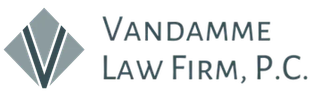 A logo for vandamme law firm p.c.